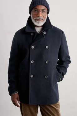 Seasalt Cornwall Men's Channel Wool Blend Coat<Men Coats & Jackets