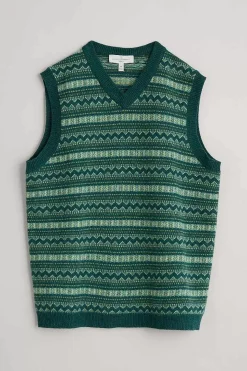 Seasalt Cornwall Men's Fair Isle Walt Vest<Men Knitwear