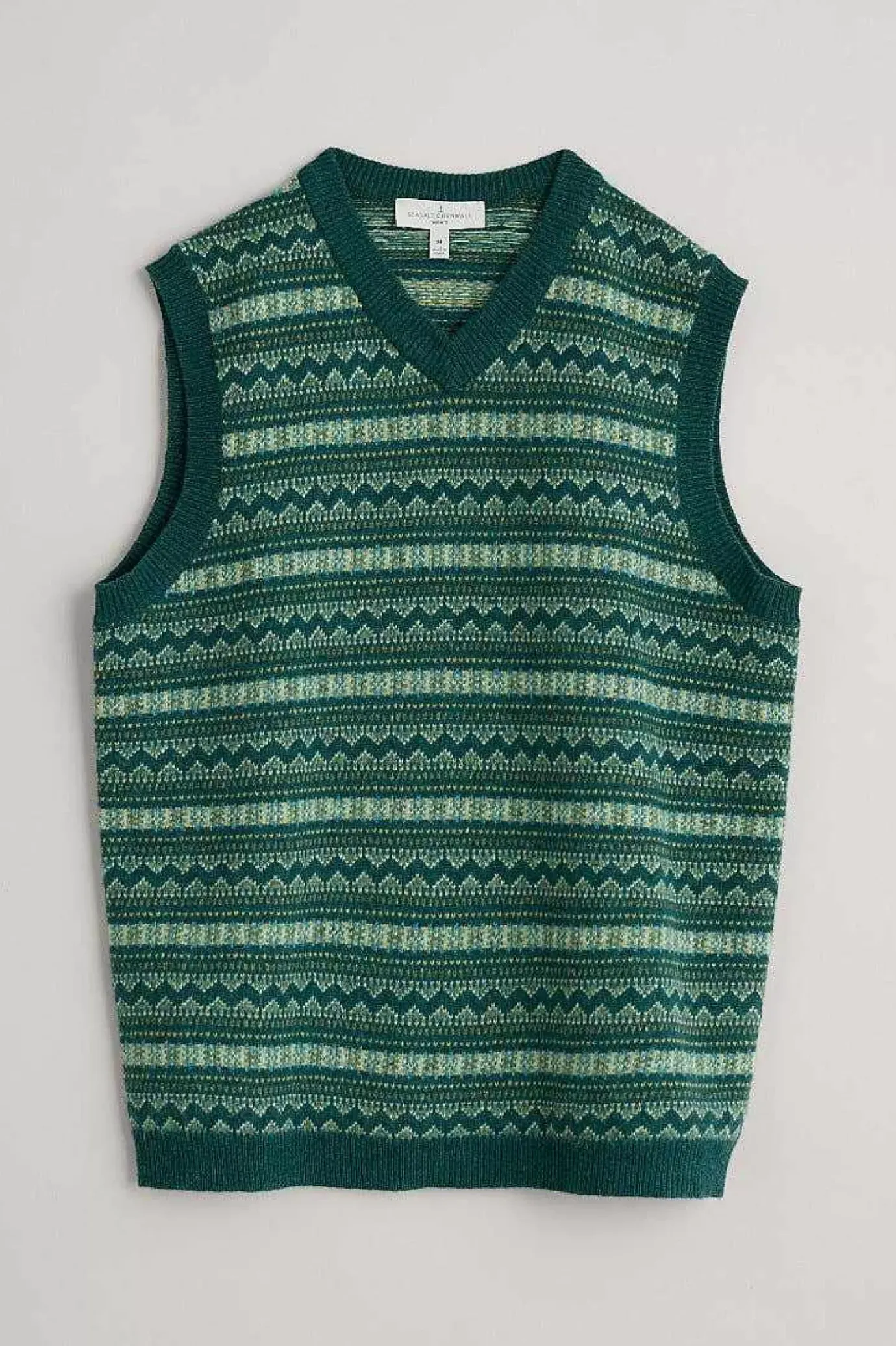 Seasalt Cornwall Men's Fair Isle Walt Vest<Men Knitwear