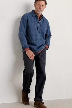 Seasalt Cornwall Men's Hawser Denim Overshirt<Men Tops & T-Shirts