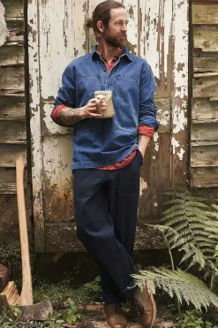 Seasalt Cornwall Men's Hawser Denim Overshirt<Men Tops & T-Shirts