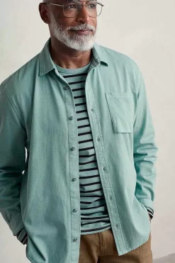 Seasalt Cornwall Men's Jackdaw Cotton Twill Shirt (Gots)<Men Tops & T-Shirts