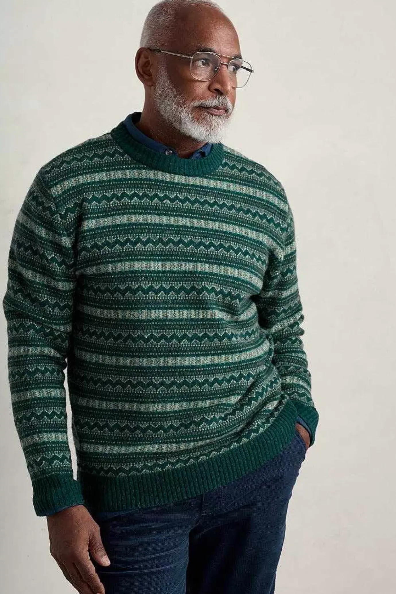 Seasalt Cornwall Men's Layline Fair Isle Jumper<Men Knitwear