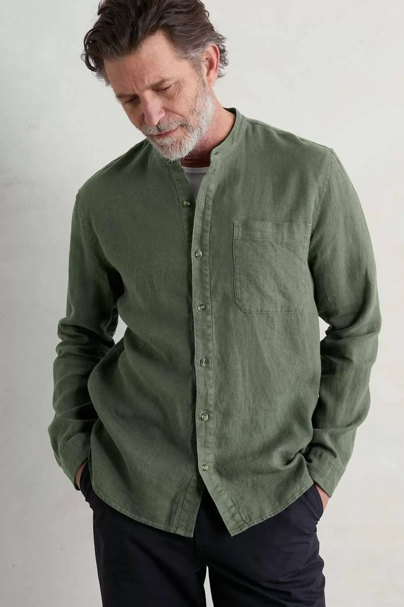 Seasalt Cornwall Men's Porlock Linen Shirt<Men Shirts