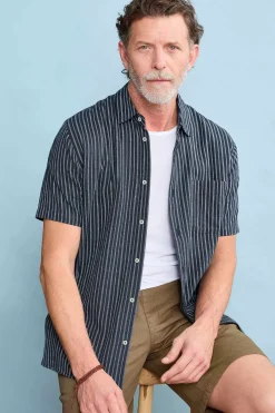 Seasalt Cornwall Men's Skylight Cave Short Sleeve Shirt<Men Shirts