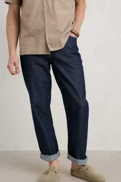 Seasalt Cornwall Men's Steersman Organic Cotton Straight Leg Jeans<Men Trousers & Shorts