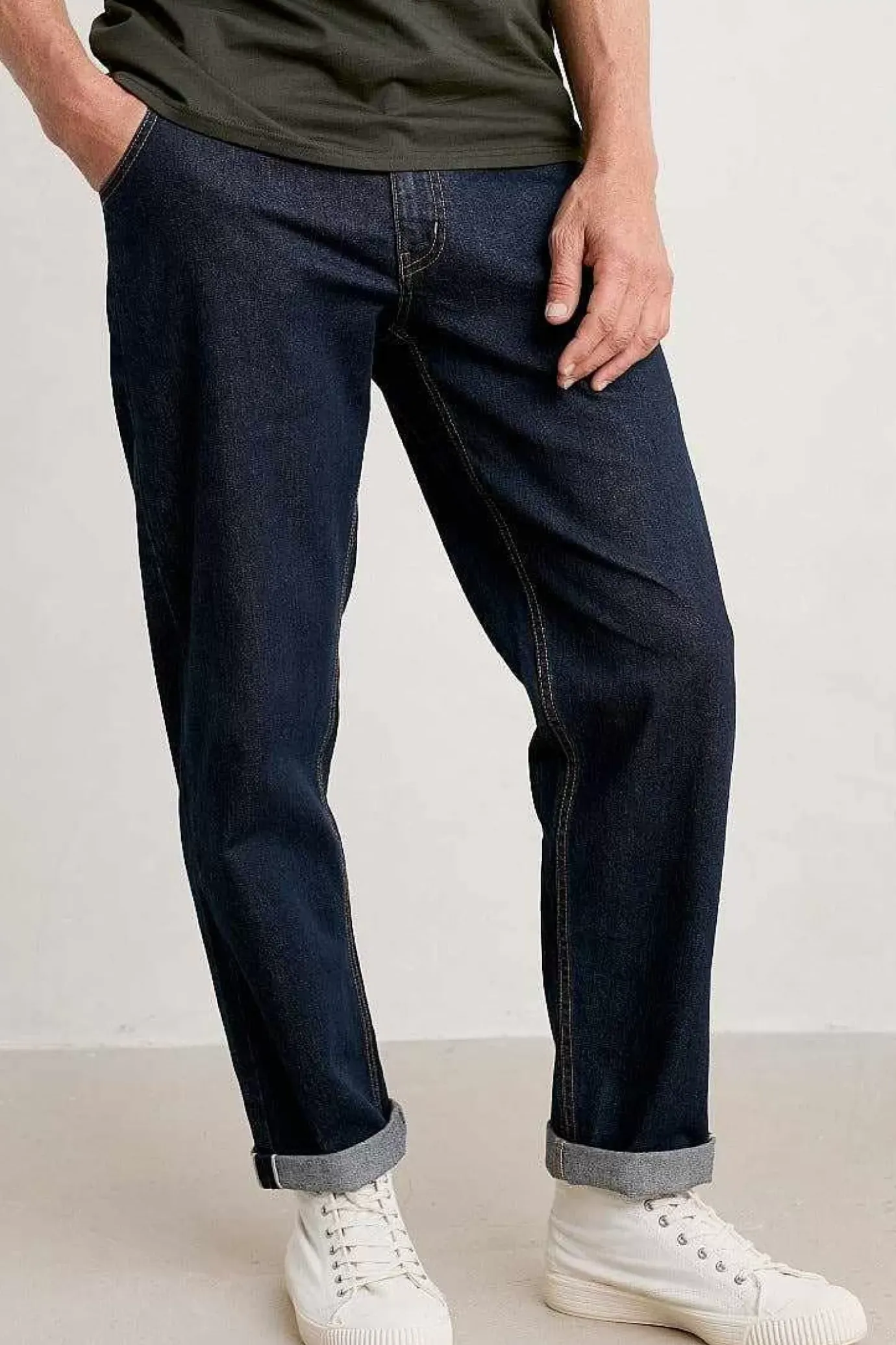 Seasalt Cornwall Men's Watchman Selvedge Tapered Jeans<Men Trousers & Shorts