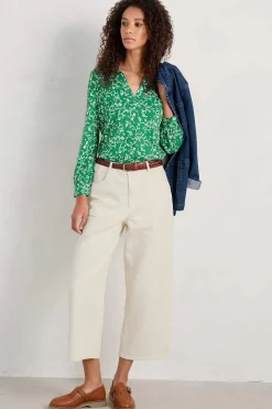 Seasalt Cornwall Misty Sky Organic Cotton Shirt<Women Tops