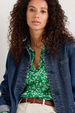 Seasalt Cornwall Misty Sky Organic Cotton Shirt<Women Tops