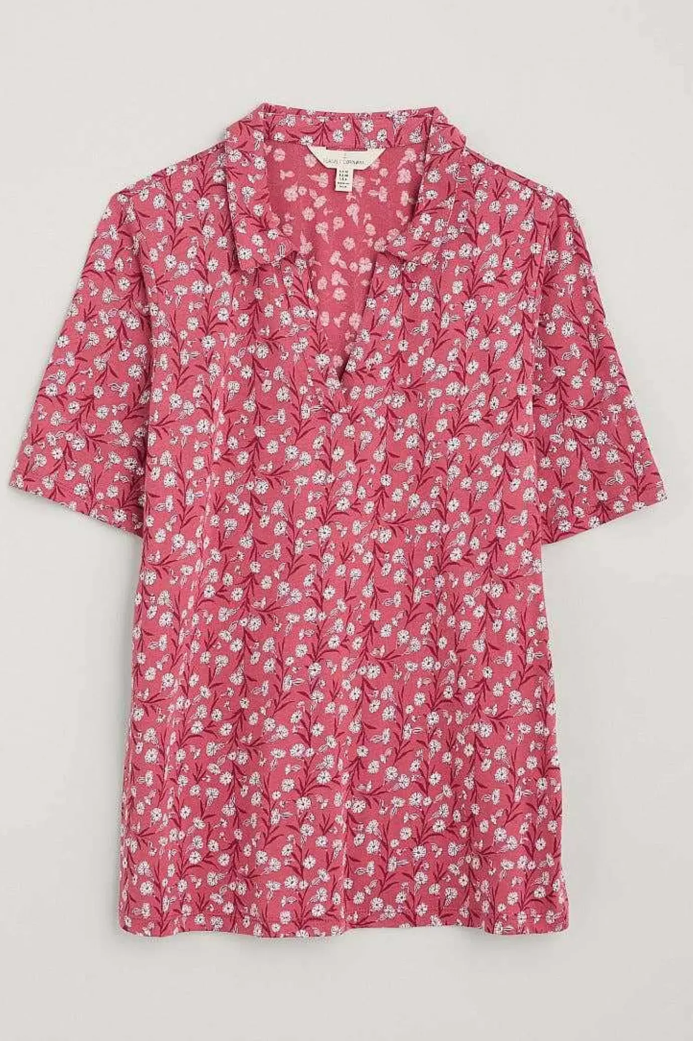 Seasalt Cornwall Misty Sky Short Sleeve Jersey Shirt<Women Tops