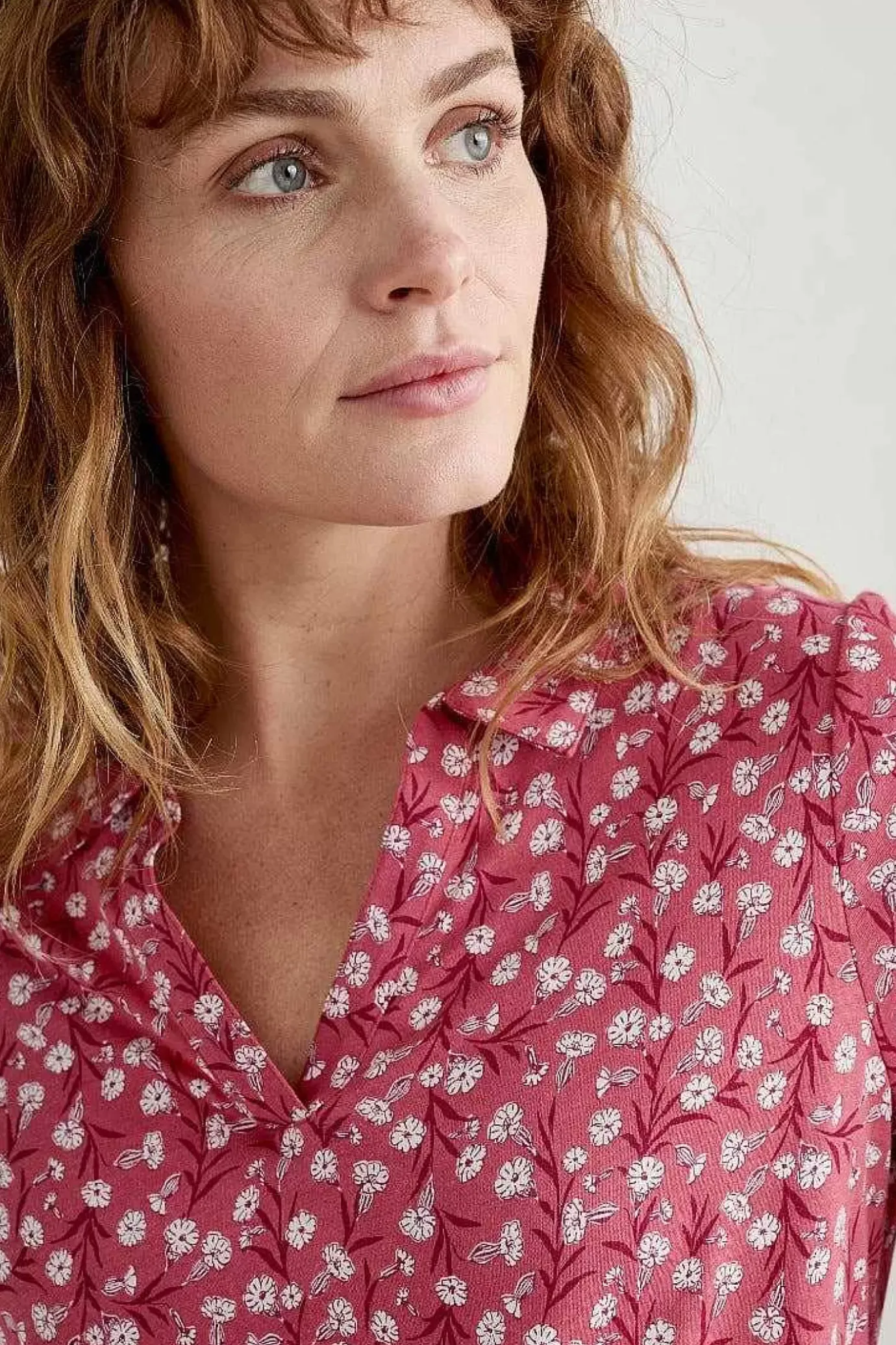 Seasalt Cornwall Misty Sky Short Sleeve Jersey Shirt<Women Tops