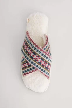 Seasalt Cornwall Night Ships Crossover Slippers<Women Nightwear