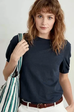 Seasalt Cornwall Oleander Blouson Sleeve T-Shirt (Gots)<Women Tops