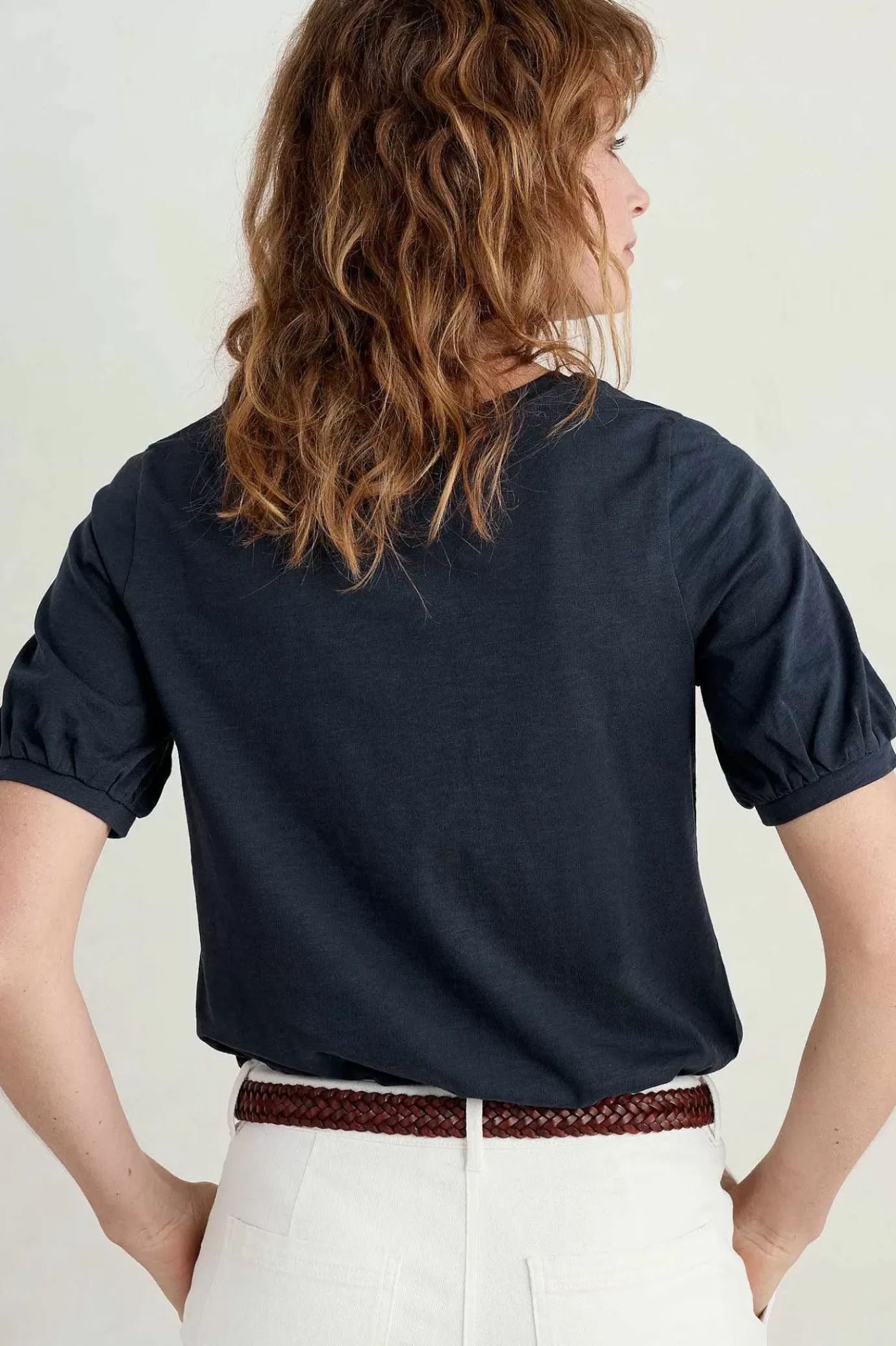 Seasalt Cornwall Oleander Blouson Sleeve T-Shirt (Gots)<Women Tops