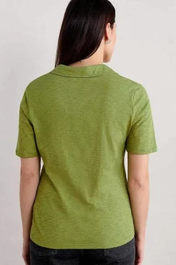 Seasalt Cornwall Owles Point Short Sleeve V-Neck Jersey Shirt<Women Tops