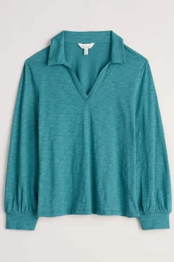 Seasalt Cornwall Owles Point V-Neck Jersey Shirt<Women Tops