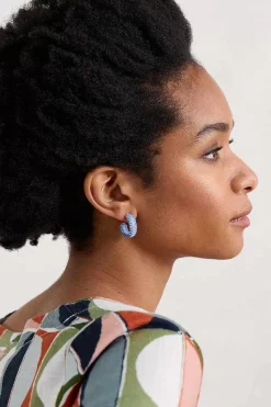 Seasalt Cornwall Petrel Hoop Raffia Hoop Earrings<Women Jewellery