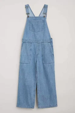 Seasalt Cornwall Porthallow Cove Wide Leg Denim Dungaree<Women Jumpsuits & Dungarees