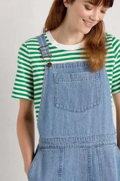 Seasalt Cornwall Porthallow Cove Wide Leg Denim Dungaree<Women Jumpsuits & Dungarees