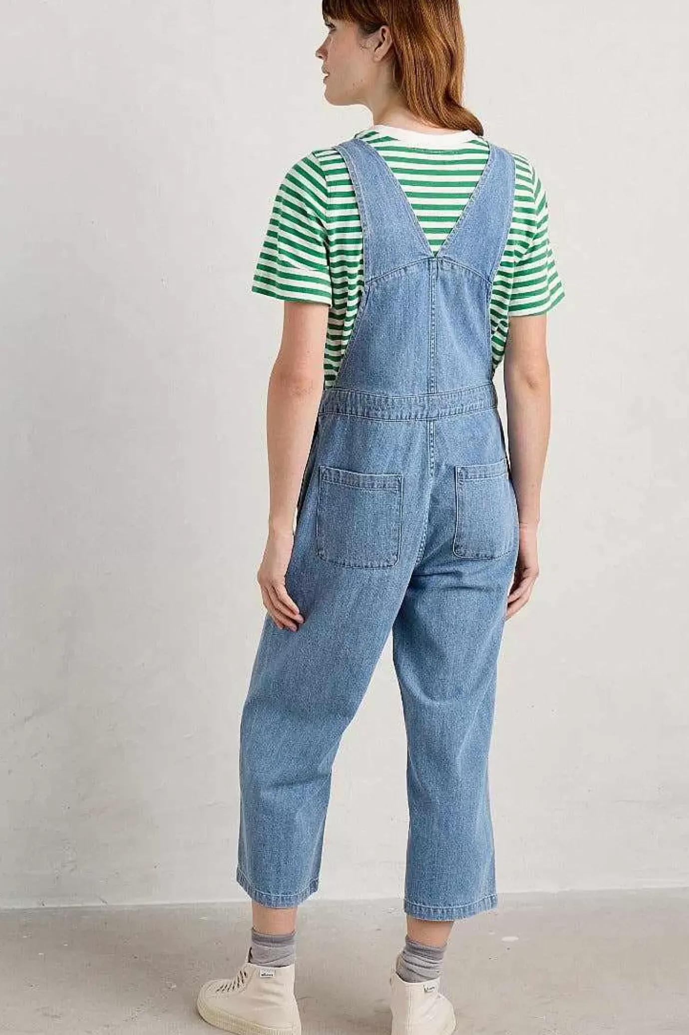 Seasalt Cornwall Porthallow Cove Wide Leg Denim Dungaree<Women Jumpsuits & Dungarees