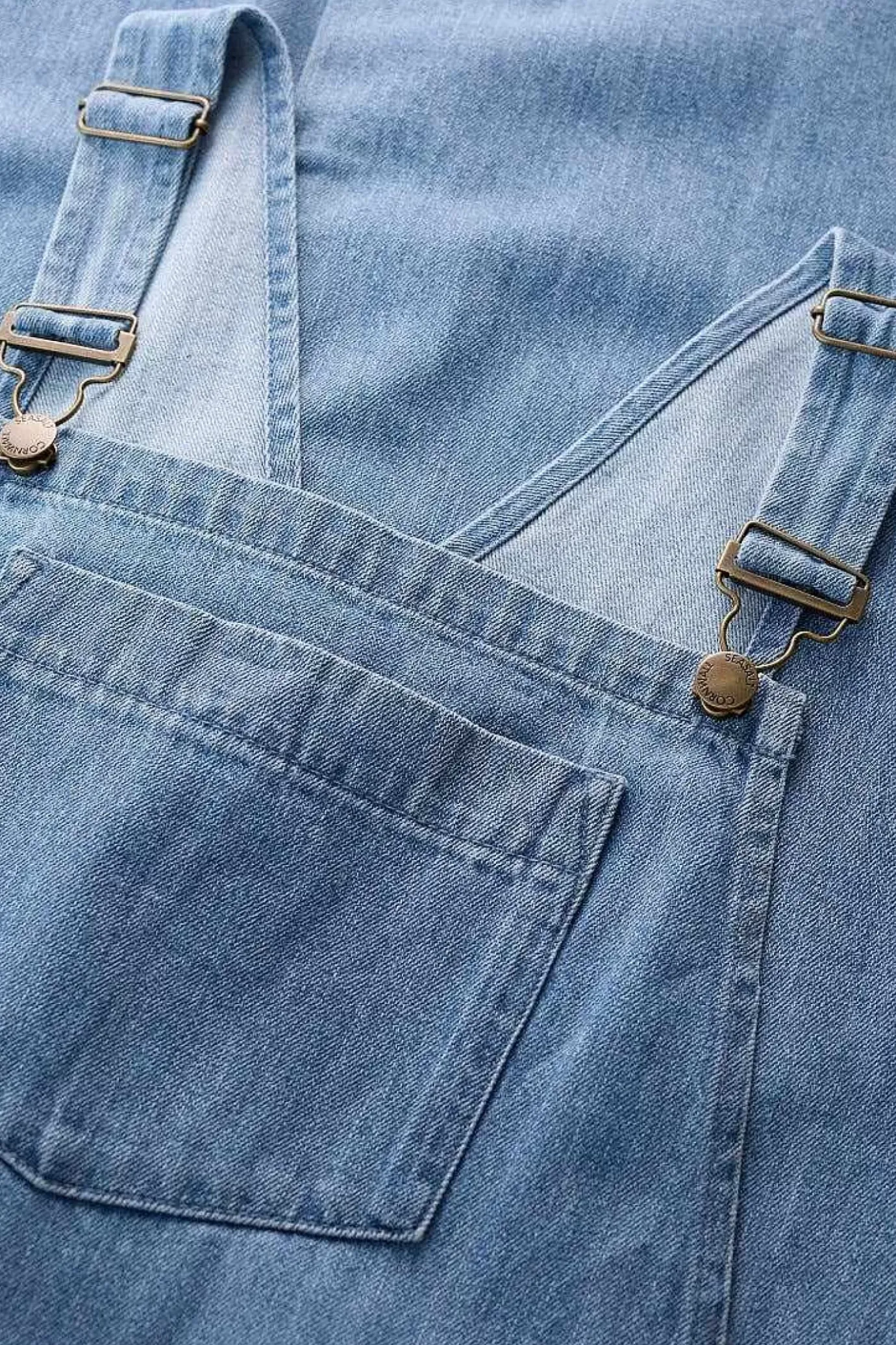 Seasalt Cornwall Porthallow Cove Wide Leg Denim Dungaree<Women Jumpsuits & Dungarees