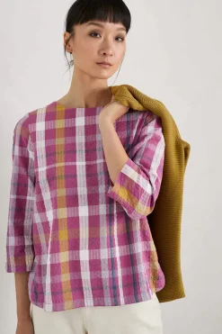 Seasalt Cornwall Riding High Checked Top<Women Tops