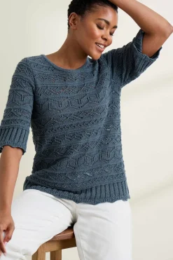Seasalt Cornwall River Cross Pointelle Knit Top<Women Knitwear