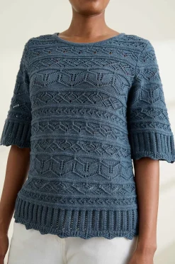 Seasalt Cornwall River Cross Pointelle Knit Top<Women Knitwear