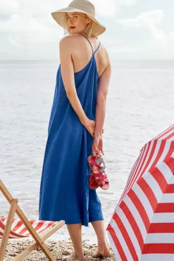 Seasalt Cornwall River Fowey Sleeveless Linen Dress<Women Dresses