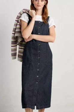 Seasalt Cornwall River Rock Midi Pinafore Dress<Women Dresses