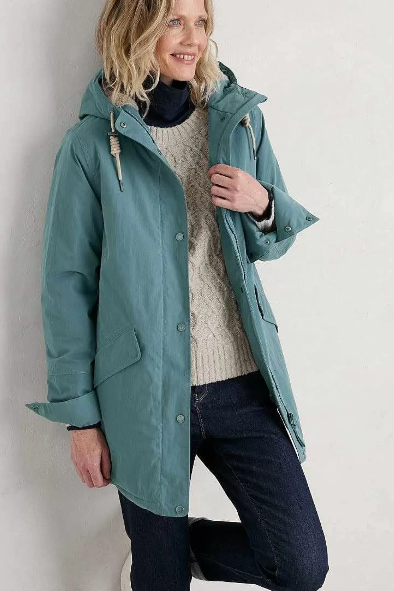 Seasalt Cornwall River Sea Waterproof Coat<Women Coats & Jackets