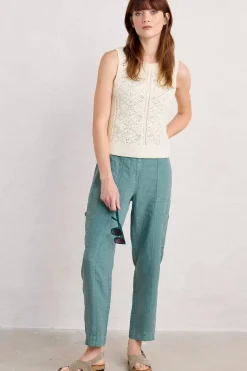 Seasalt Cornwall Rock Pipit Linen Trousers<Women Trousers & Shorts