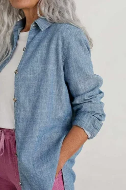 Seasalt Cornwall Sailmaker Chambray Shirt<Women Tops