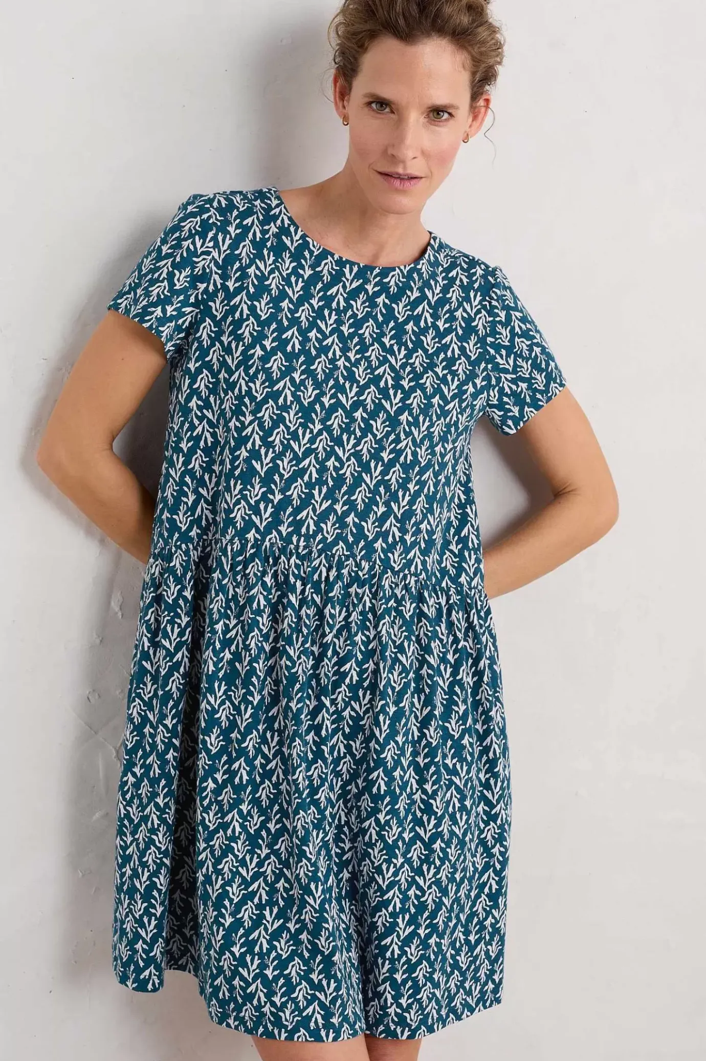 Seasalt Cornwall Sea Mirror Jersey Dress With Short Sleeves<Women Dresses