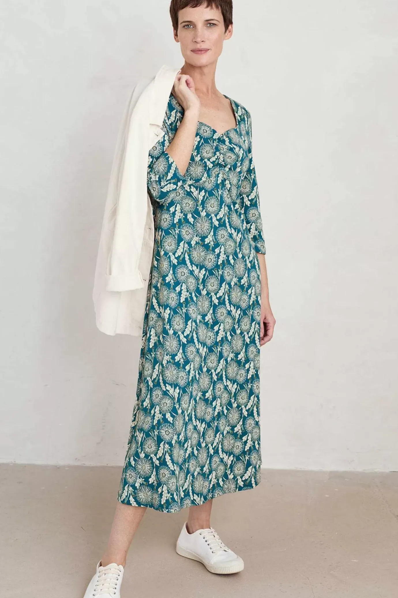 Seasalt Cornwall Secret Cove 3/4 Sleeve Midi Dress<Women Dresses