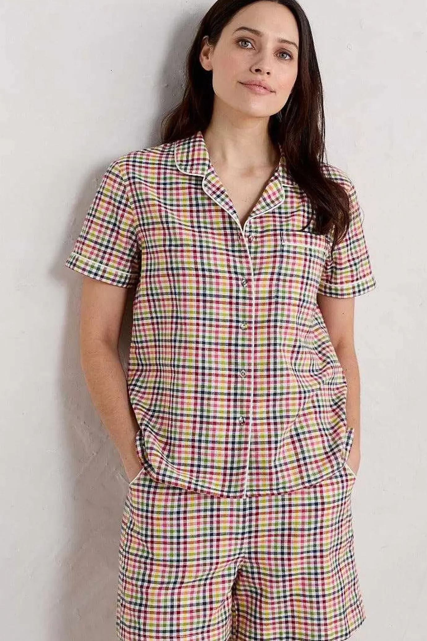 Seasalt Cornwall Senara Checked Summer Pyjamas<Women Nightwear