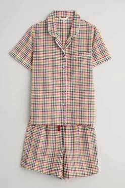 Seasalt Cornwall Senara Checked Summer Pyjamas<Women Nightwear