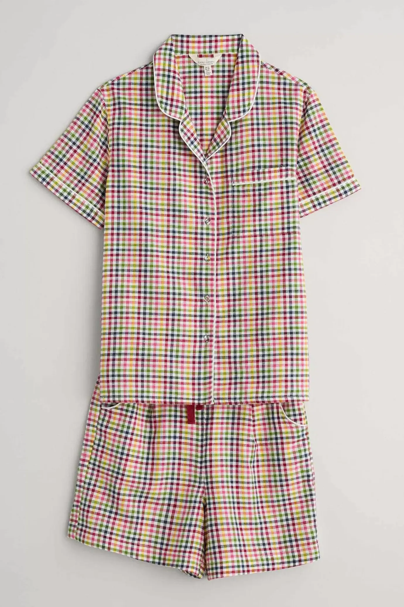 Seasalt Cornwall Senara Checked Summer Pyjamas<Women Nightwear