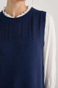 Seasalt Cornwall Smallcombe Organic Cotton Knitted Vest (Gots)<Women Knitwear