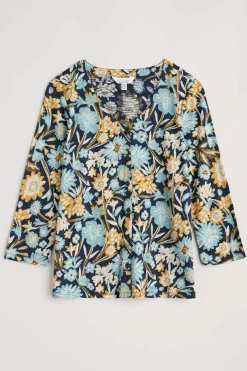 Seasalt Cornwall Studio Glass 3/4 Sleeve Top<Women Tops