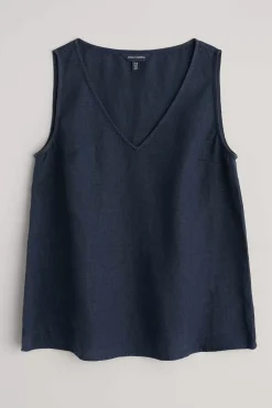 Seasalt Cornwall Sunlit Seagrass Linen Vest<Women Tops