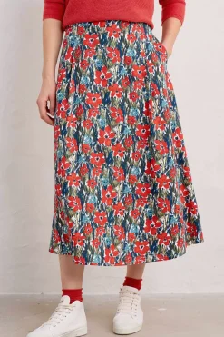 Seasalt Cornwall Swallow Hill Printed A-Line Skirt<Women Skirts