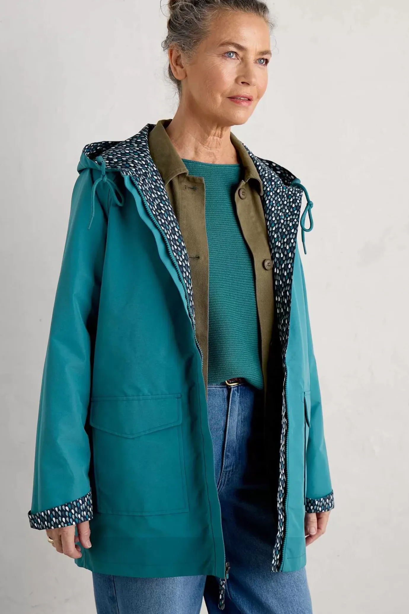 Seasalt Cornwall The Reversible Waterproof Raincoat<Women Coats & Jackets