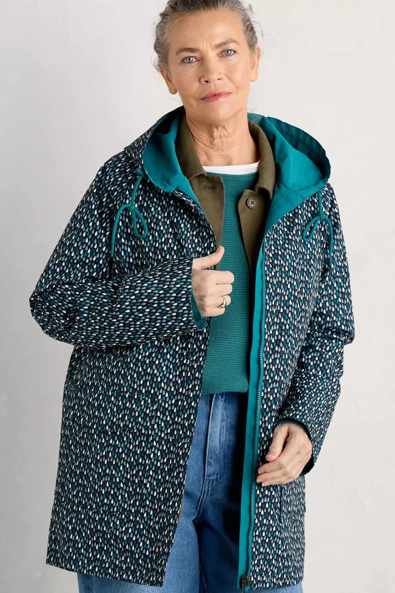 Seasalt Cornwall The Reversible Waterproof Raincoat<Women Coats & Jackets