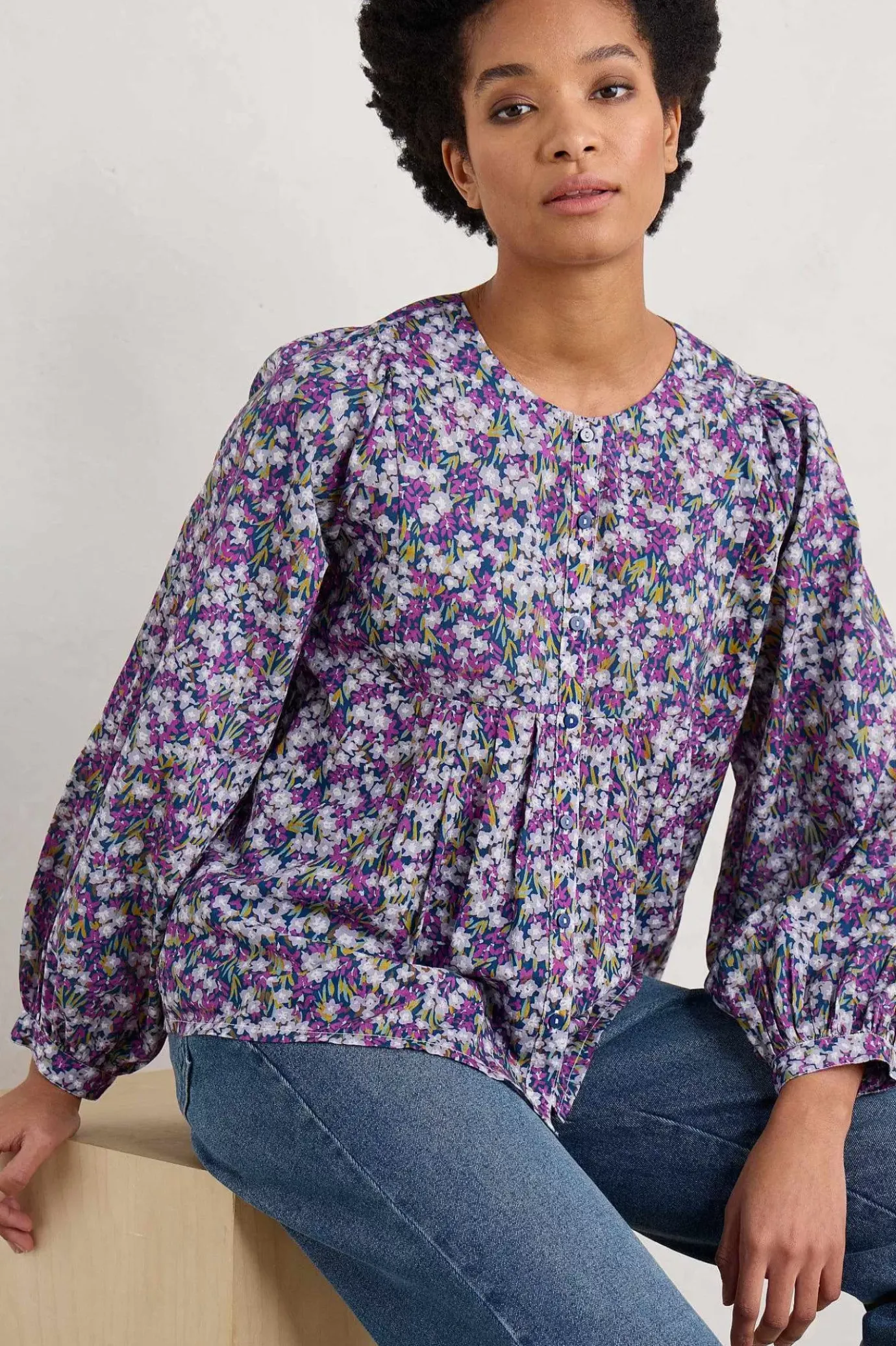 Seasalt Cornwall Thornapple Organic Cotton Shirt (Gots)<Women Tops