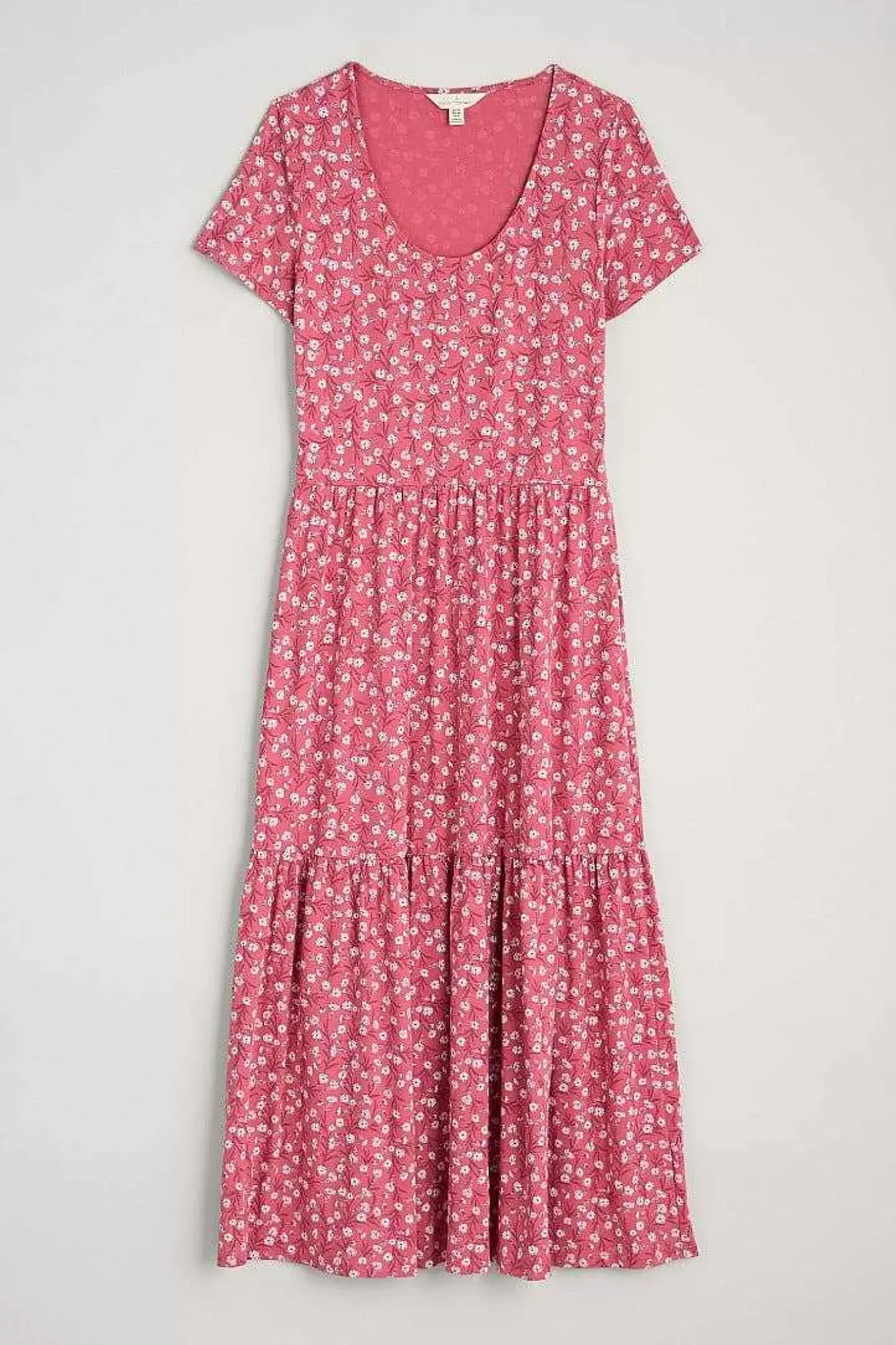 Seasalt Cornwall Tor View Short Sleeve Tiered Jersey Dress<Women Dresses