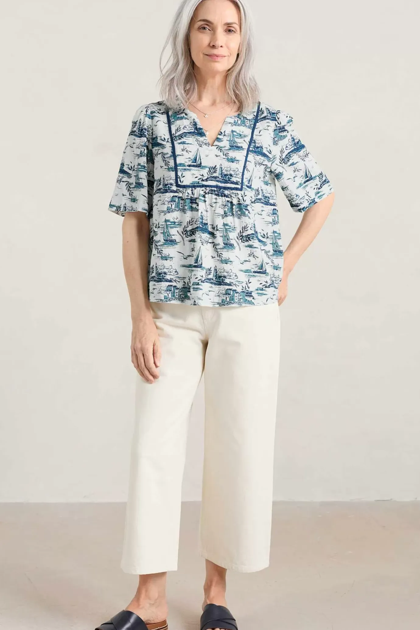 Seasalt Cornwall Treasury Short Sleeve Blouse<Women Tops