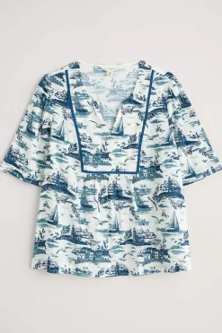 Seasalt Cornwall Treasury Short Sleeve Blouse<Women Tops