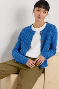 Seasalt Cornwall Tressa Merino Blend Cable Knit Cardigan<Women Knitwear