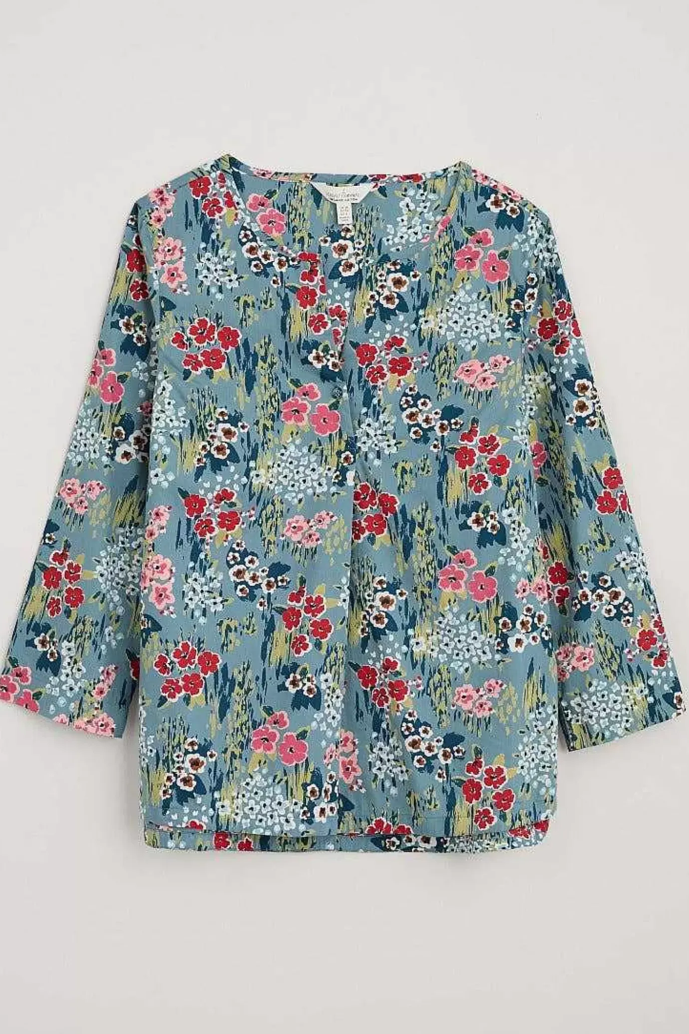 Seasalt Cornwall Watercolour Sketch 3/4 Sleeve Top (Gots)<Women Tops